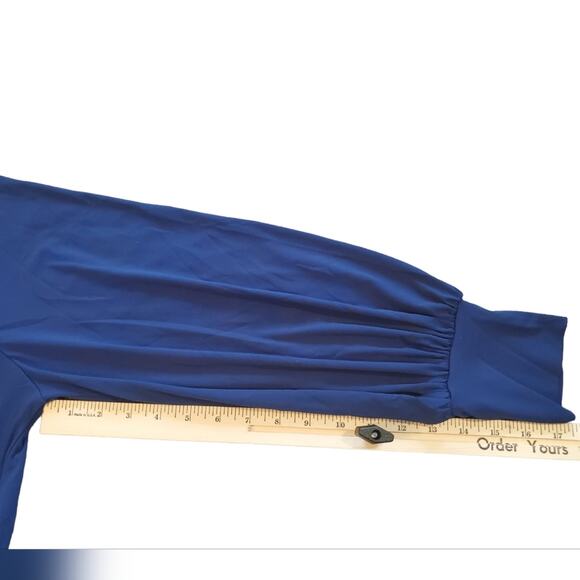 NWT Eloquii Blue Knot Front Pleated Skirt Dress Sz 24 - Picture 9 of 14